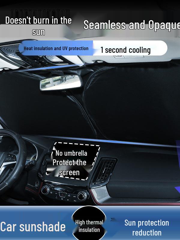 Thickened Car Sunshade: Front Windshield Sun Protector & Blackout Curtain