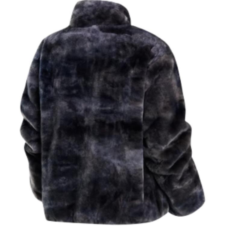 Nike Sportswear Fashion Versatile Comfortable Casual Velvet Jacket Women Jackets Black HQ4871-010