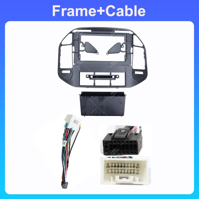 10inch Car Radio Face Frame For Mitsubishi Pajero V73 V60 V68 2004-2011 Fascia Stereo Panel Mounting Head Unit Canbus Cable
