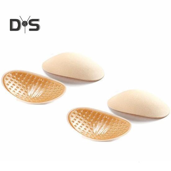 1 Pair Shoulder Pads for High Low Shoulders 3D Self Adhesive Silicone Anti-Slip Sponge Shoulder Push-up Pad Sweat-proof Smooth Curves DIY Clothes