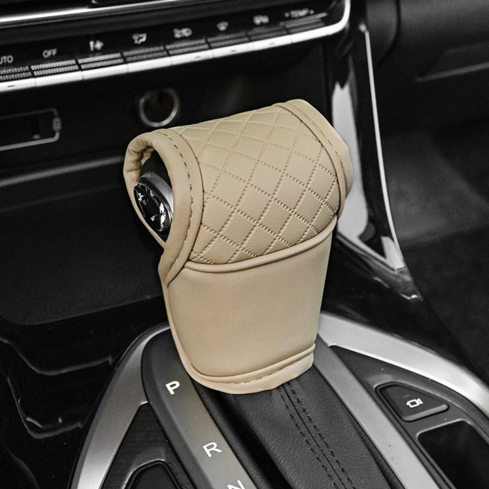 PU Leather Car Gear Shift Cover Durable Shift Lever Decoration Shift Lever Cover Automobiles Interior Accessories