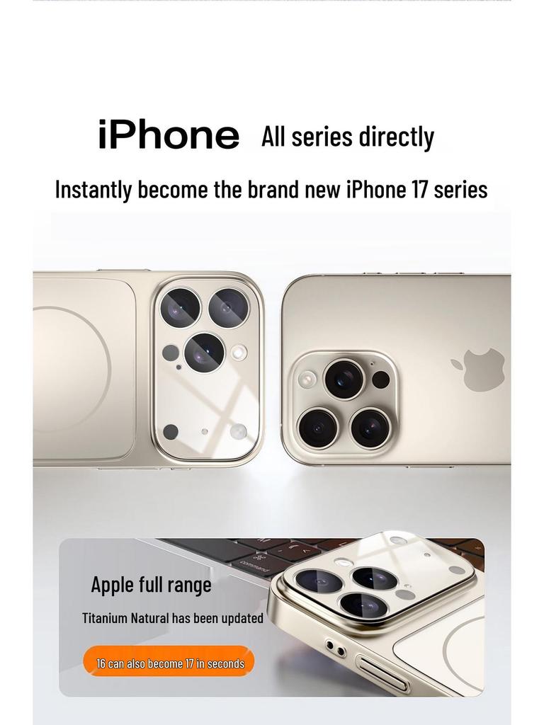Instant iPhone 16/15 Pro Max Magnetic Corning Glass Case, 17-Window Compatible.