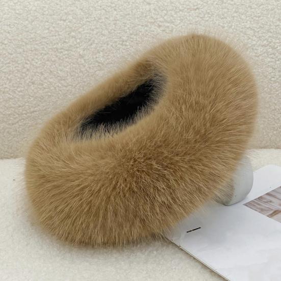 Winter Hat Hollow Top Design Wide Brim Plush Hat Solid Color Outdoor Activities Cycling Travel Insulated Headgear