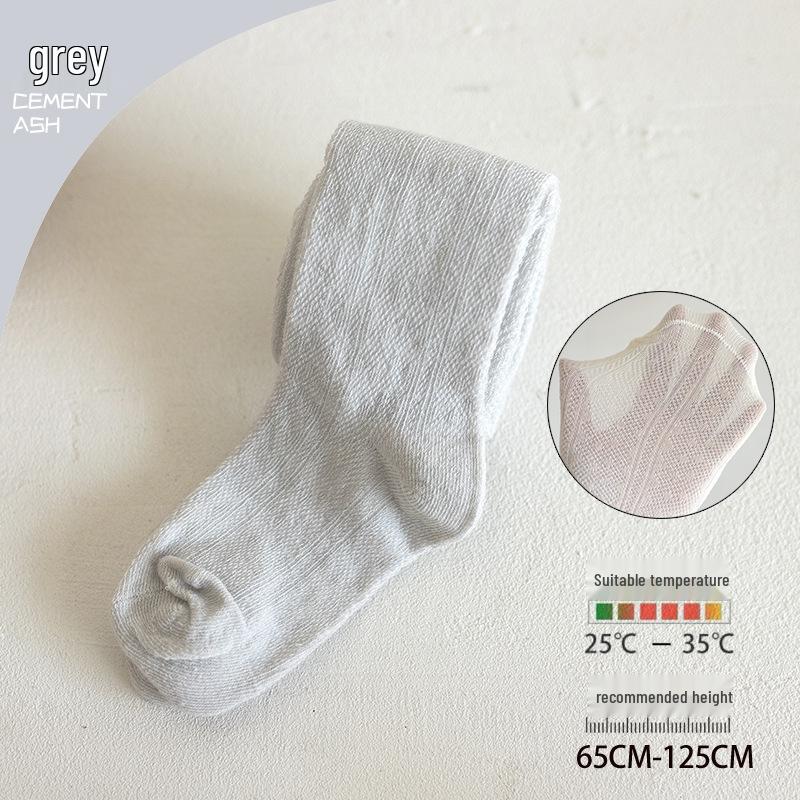 Girls' Lightweight Mesh Bow Tights: A-Grade Cotton Anti-Mosquito Base Layer Jumpsuit.