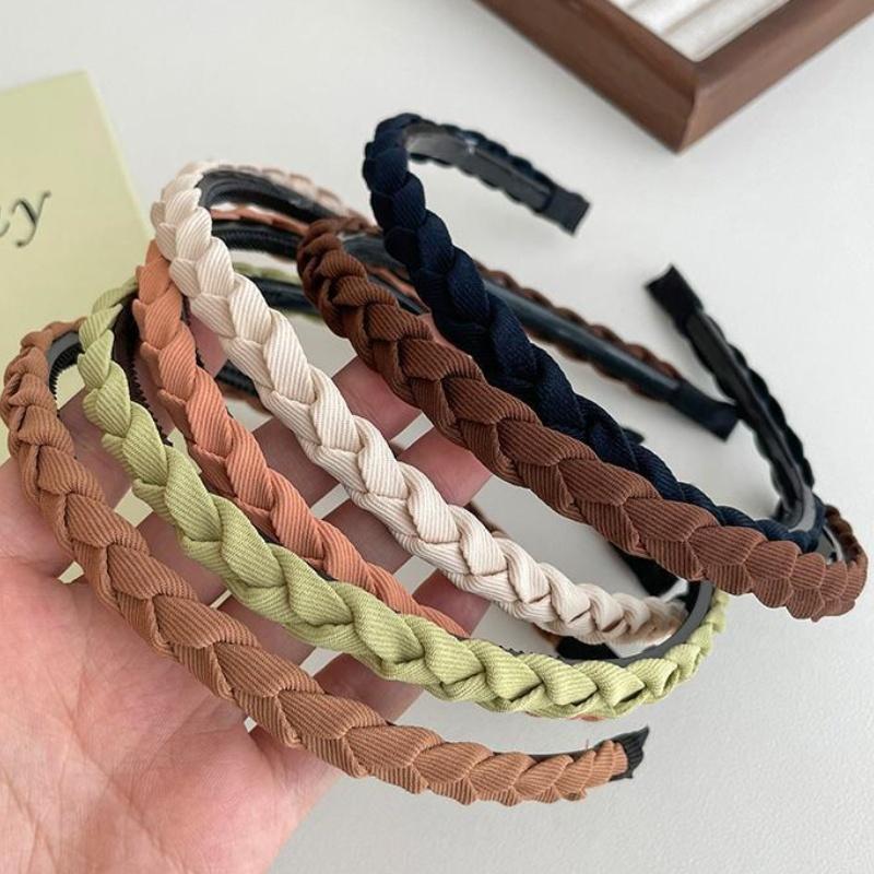 Style Headbands Minimalist Solid Color Womens Weaving Hair Accessories