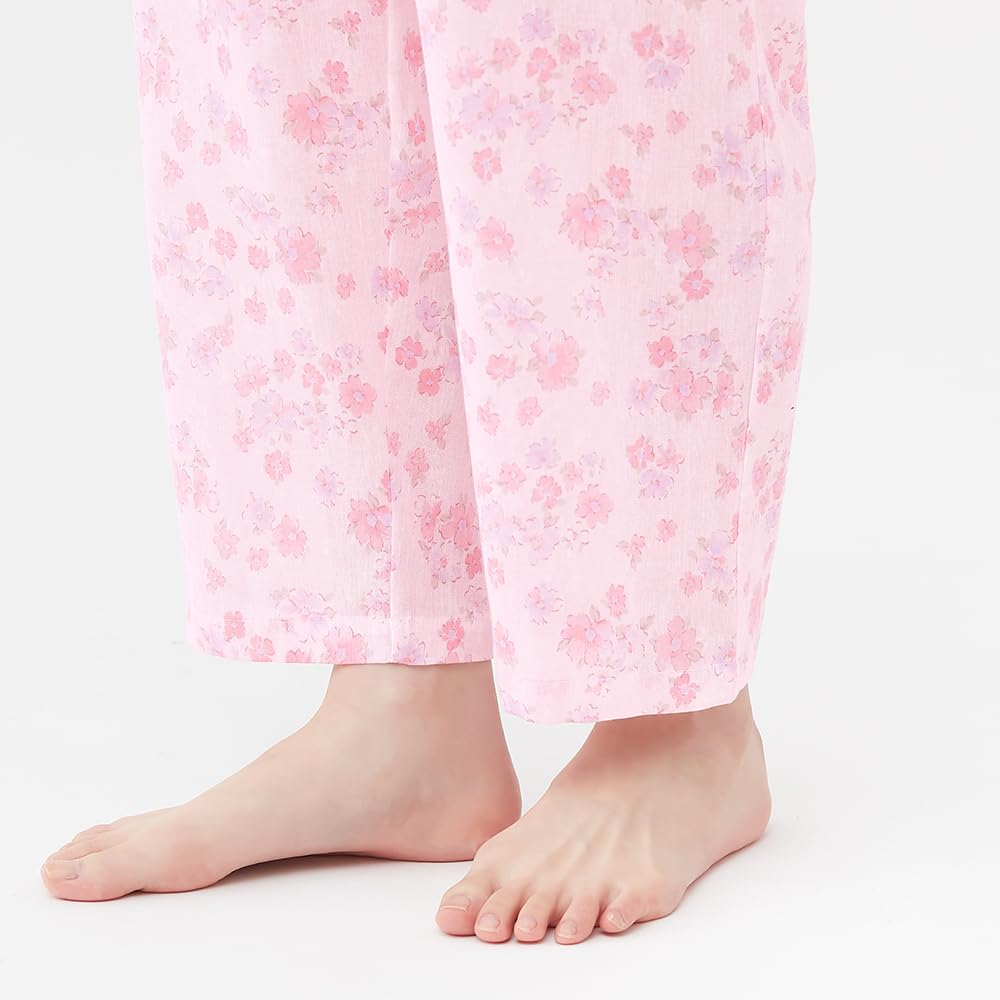 Gunze Long Sleeve Pants Elastic Holes in Sleeves and TP2205 Women's (with Legs), 100% Cotton, Xylitol-Treated,