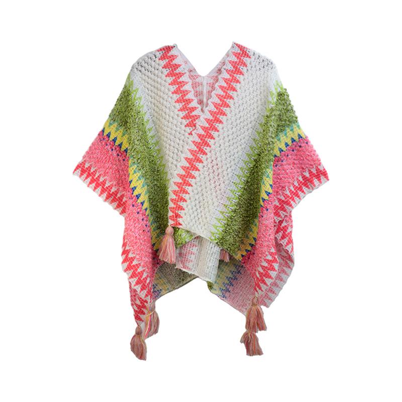 Yunnan Lijiang Ethnic Style Women's Thickened Travel Shawl Cloak