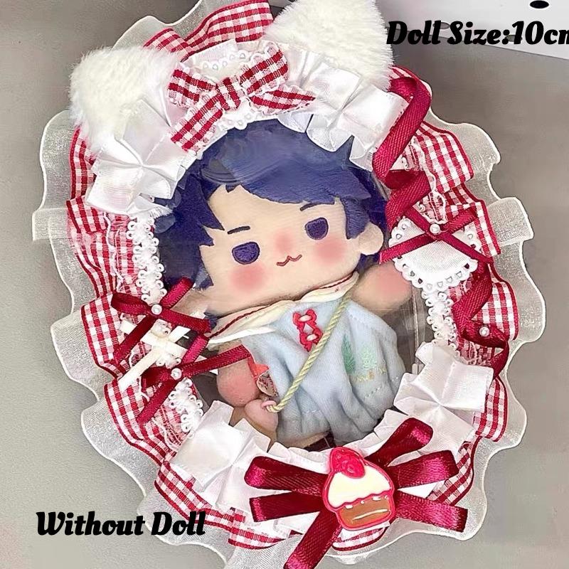 

Transparent PVC Mini Storage Bags for 10cm Dolls Protective Case Handmade DIY Organizer Toy Storage Bag Backpack Charm 2025 New красный