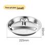 304 Stainless Steel Round Meal Tray for Kindergarten Students and Babies: Compartment Plate for Solid Foods and Dumplings