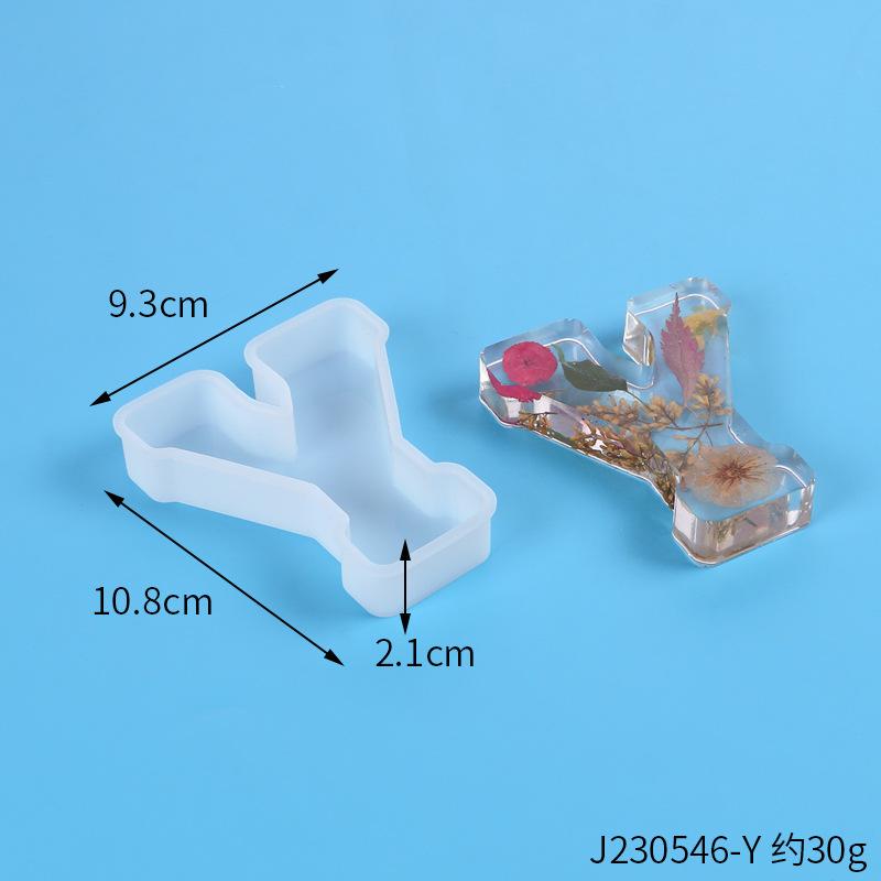 A-Z Alphabet Letter Shape Silicone Resin Casting Molds DIY Epoxy Resin Moulds