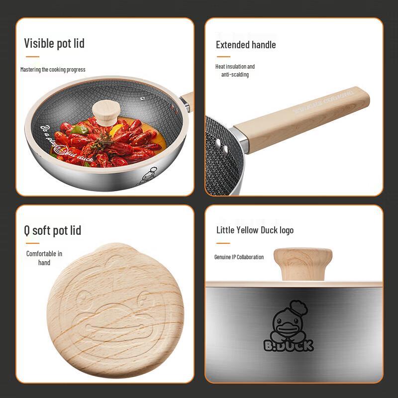 COOKER KING 316 Stainless Steel Non-stick Wok