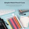 Mesh Pencil Pouches With Transparent Design And Durable Zipper Perfect For School Exams Office Daily Storage