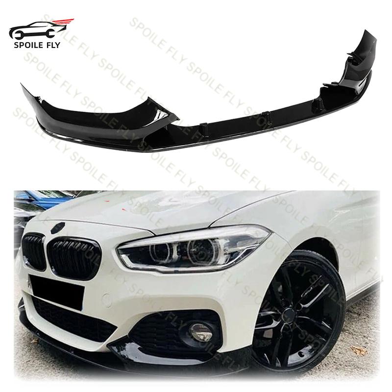 BBJH7 4PCS For BMW F20 F21 118i 120d 120i M135i M140i LCI M Sport Front Bumper Lip Spoiler Diffuser Splitter Cover 2015 To 2019