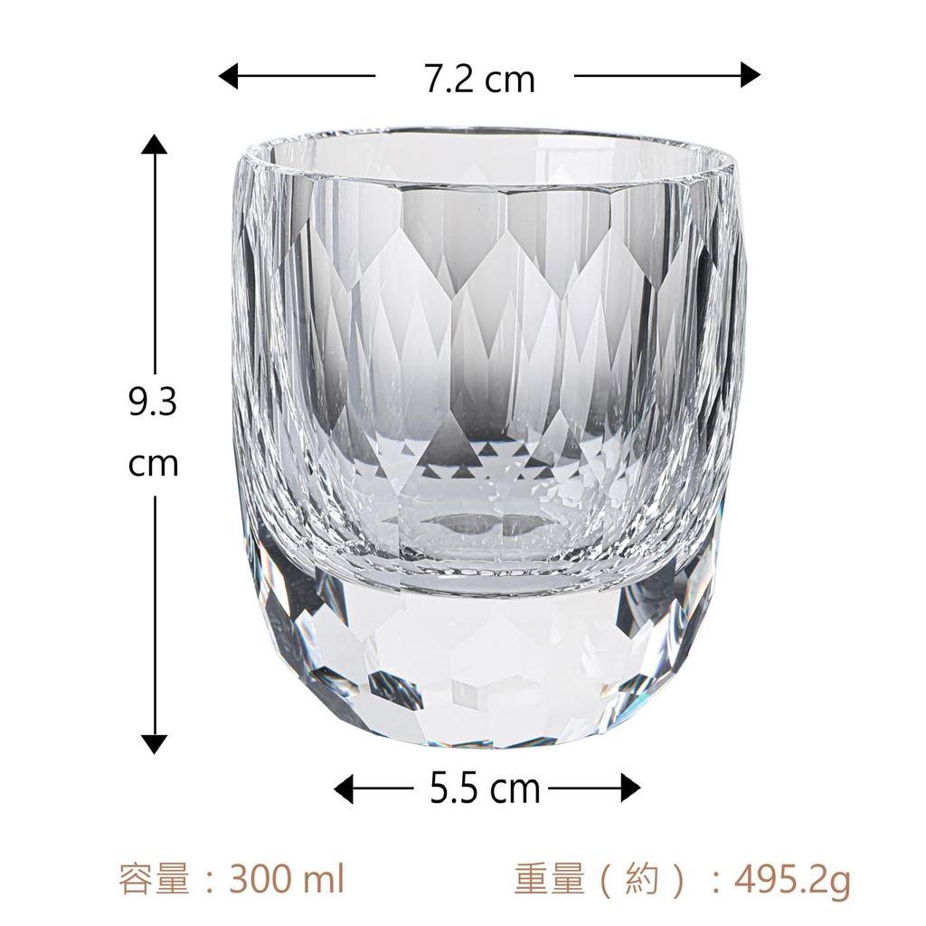Whiskey Rocks K9 Crystal Handcrafted by Cut for Shochu and Birthday Wooden Box Included Glass, Glass, Glass, 300ml, Artisans, Hand-Polished, Glass,