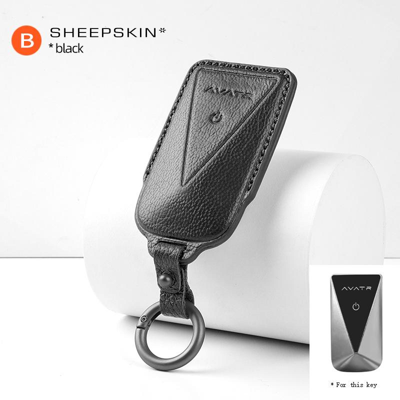 Universal Goat Leather Key Case for Avita 12, Avita 11 NFC Card, and Avita 07 MAX - Premium Key Cover Keybag Keychain