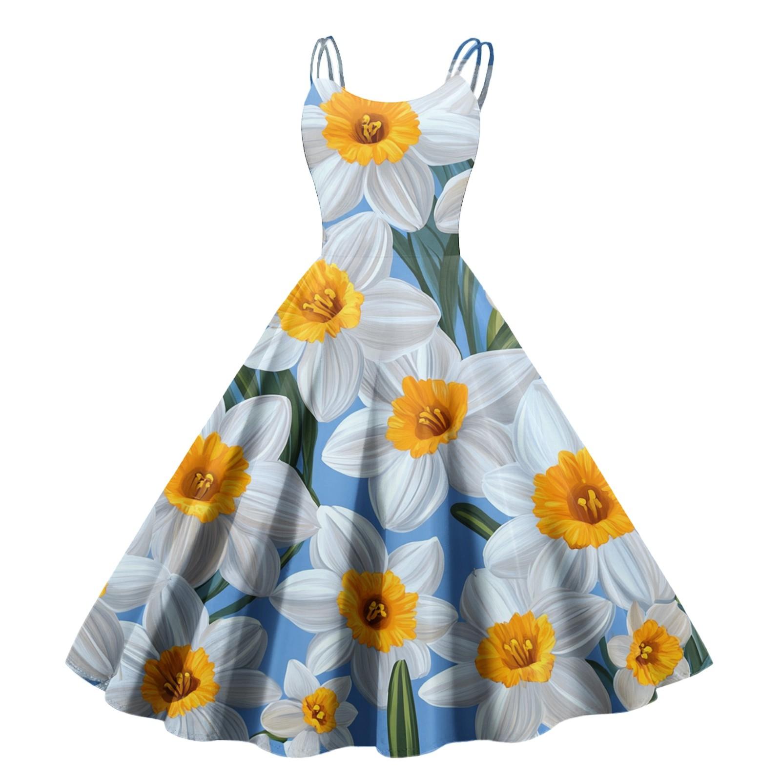 

Женское сексуальное платье с открытыми плечами в стиле панк-винтаж с цветочным принтом XL шафрановый