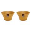 Kishu Lacquerware, Kakuda Seibei Shoten: Dishwasher-safe Wooden Soup Bowls, B.C. KAME Type 1, Natural, Set of 2.