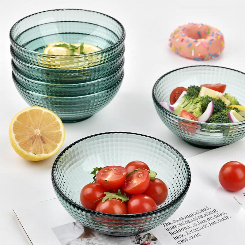 Lakeside Green 5-inch Dotted Glass Bowl Set (2-piece)
