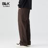 Baleno Men's S&K Series 2026 Summer Loose Straight-Fit Pure Cotton Casual Pants