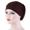 New Fashion Printed Turban Hat Classic Cap Muslim Stretch Head Scarf Hat Cap Turban Bonnet Women Inner Chemotherapy Underscarf