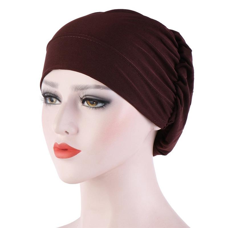 New Fashion Printed Turban Hat Classic Cap Muslim Stretch Head Scarf Hat Cap Turban Bonnet Women Inner Chemotherapy Underscarf