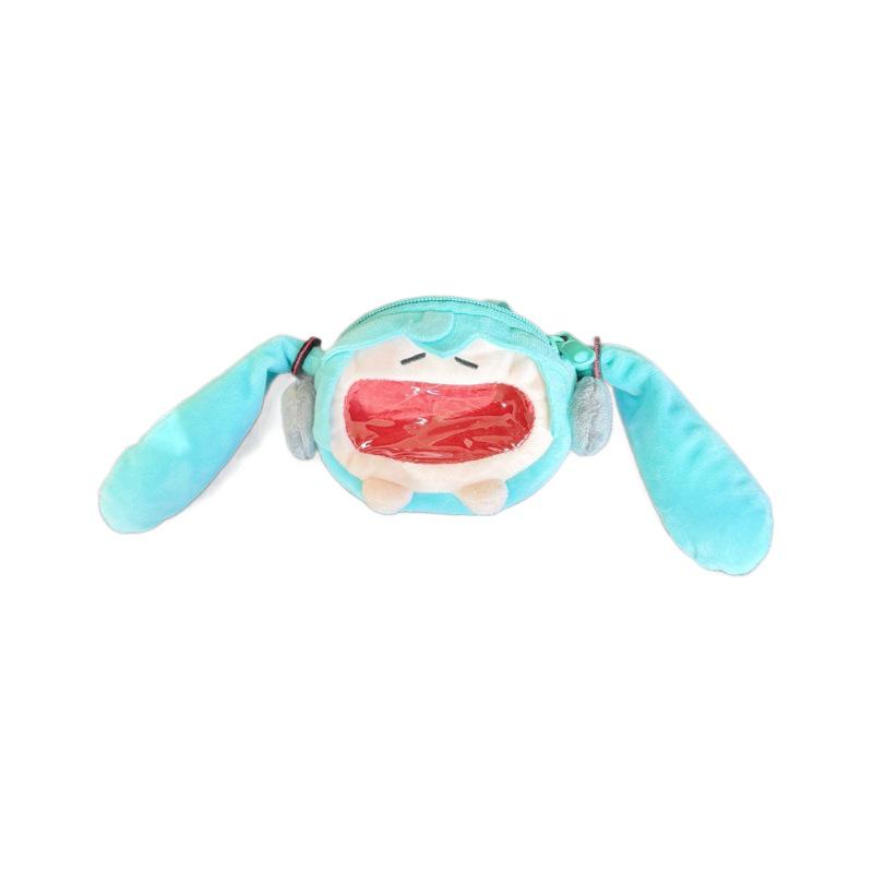 Cartoon Hatsune Miku Coin Purse Keychain - Cute Plush Earphone Bag Doll Pendant
