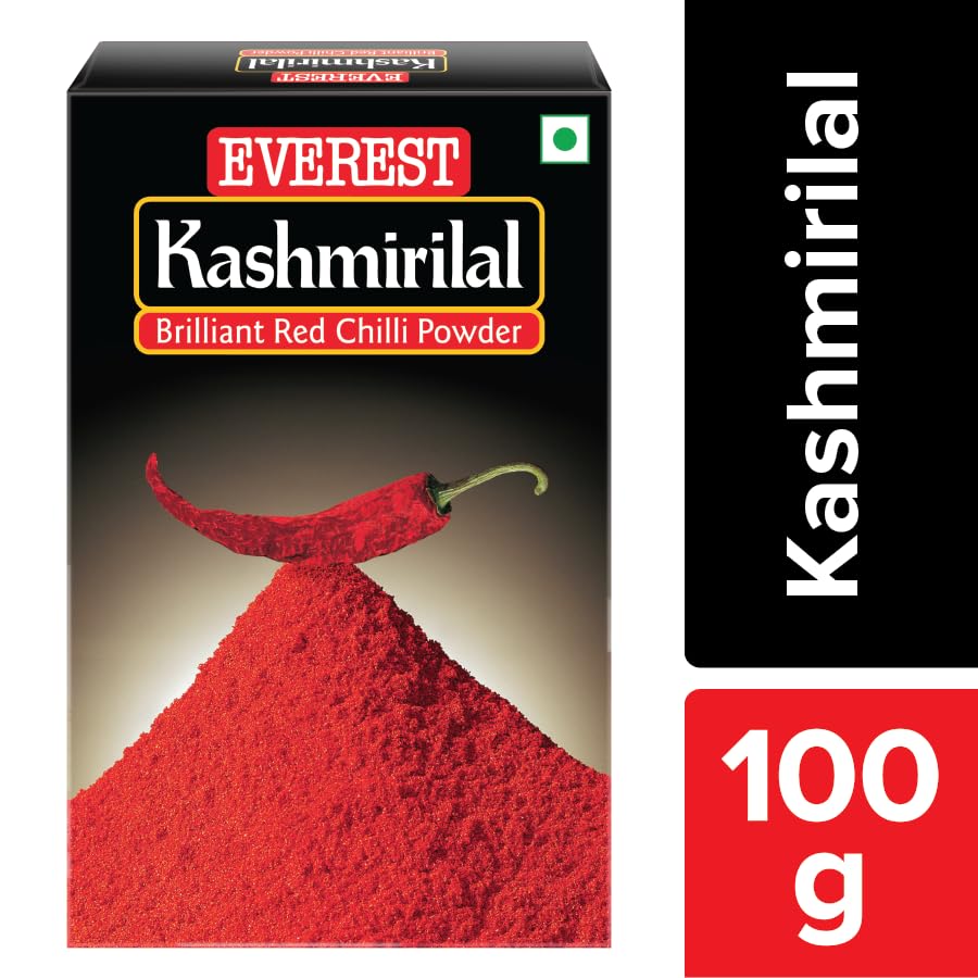 EVEREST Kashmirilal Brilliant Red Chilli Powder 100g Pack Of 1 Premium Ground Spice