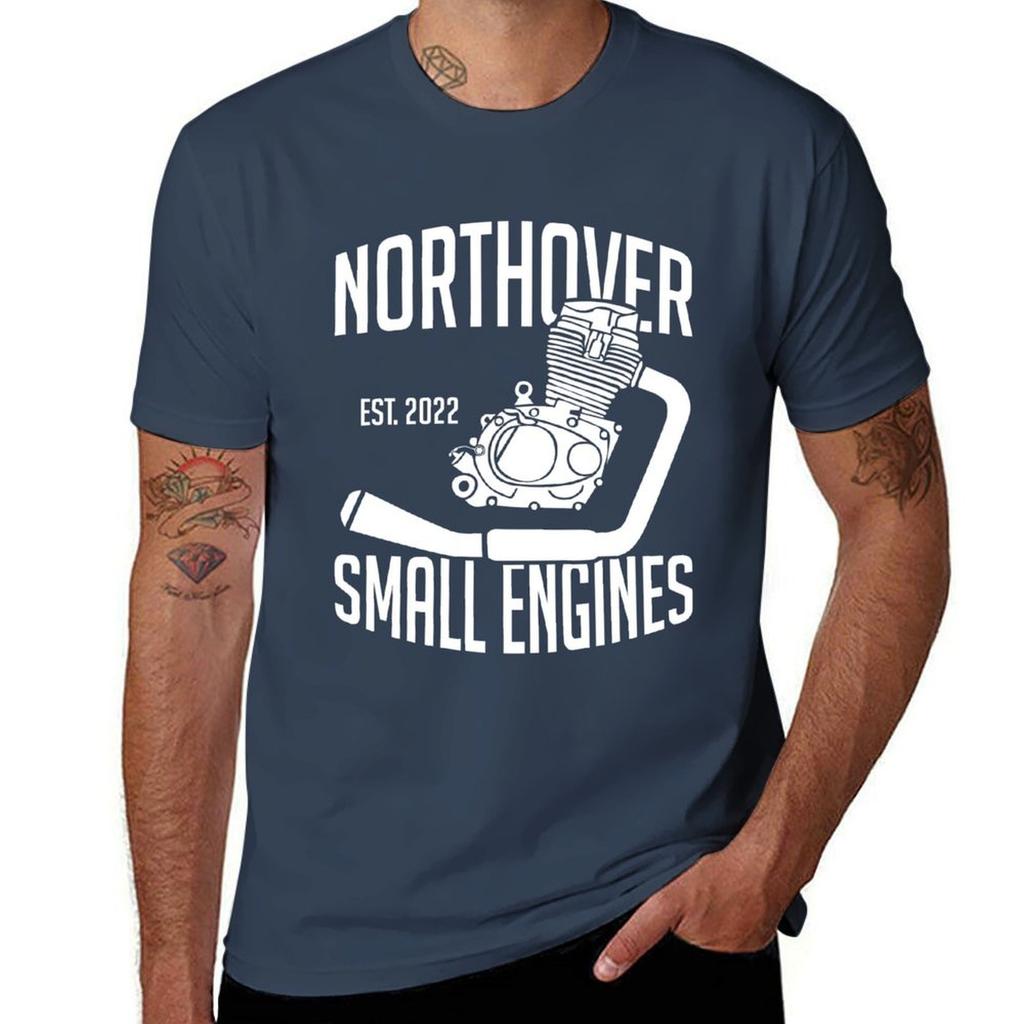 Northover Small Engines White Logo Tshirt Casual Simple Design Short Sleeve Shirt