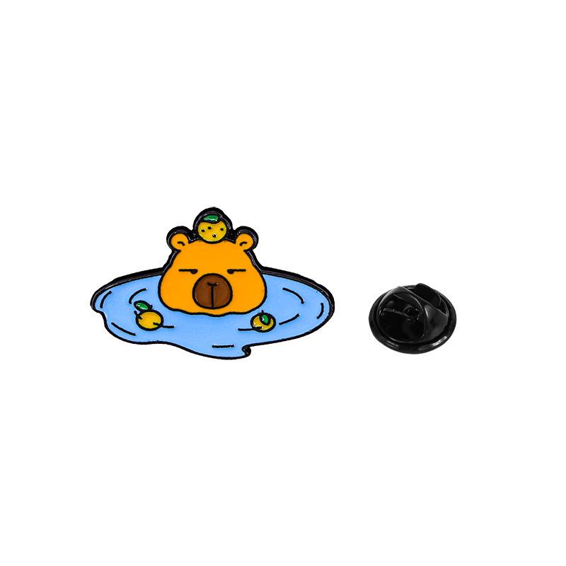 Broche Mignonne Originale Capybara Dessin Animé - Insigne Adorable en Alliage & Décoration de Livre