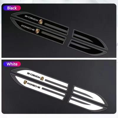 KWPV2 2Pcs Epoxy Sticker Car Fender Side Wing Emblem Badge Sticker For Panamera Macan Boxster Cayman Cayenne 911 718 Accessory