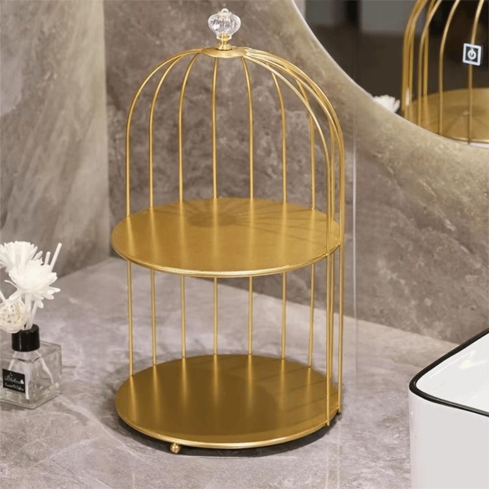 Easy To Clean Bird Cage Jewelry Rack Large Capacity Desktop Display Stand Wedding