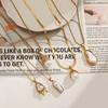 Yingtai Stainless Steel Women's Necklace with Imitation Pearl and 18k Gold Vacuum Plating