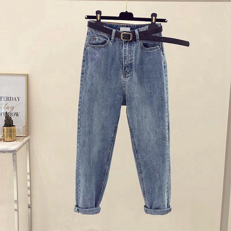 High-Waisted Ash Jeans: 2020 Korean-Style Loose Fit Harem Pants for Women