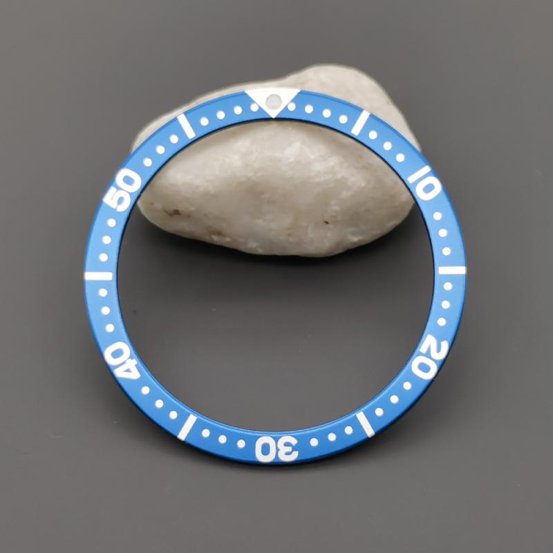 Mod 39mmx32mm Aluminum Bezel Insert Fit for SKX 6105 6309 Turtle Watch Cases NH35 NH36 Case Watch Ring Mod Replace Parts