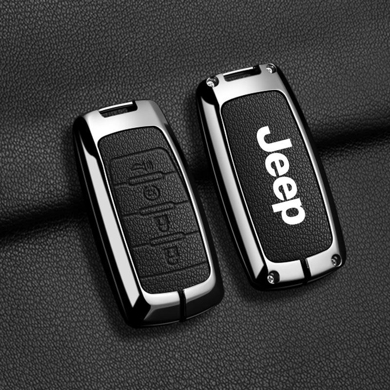 Compatible Jeep Key Case for Compass, Renegade, Cherokee, Grand Commander, Grand Cherokee