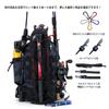 Waterproof Fishing Large Includes 1 Waist 4 Rod and 5 Tackle Bag [HAKAWAFLY] 5-Way Backpack, Multifunctional, Capacity, Belt, Belts, Carabiners,