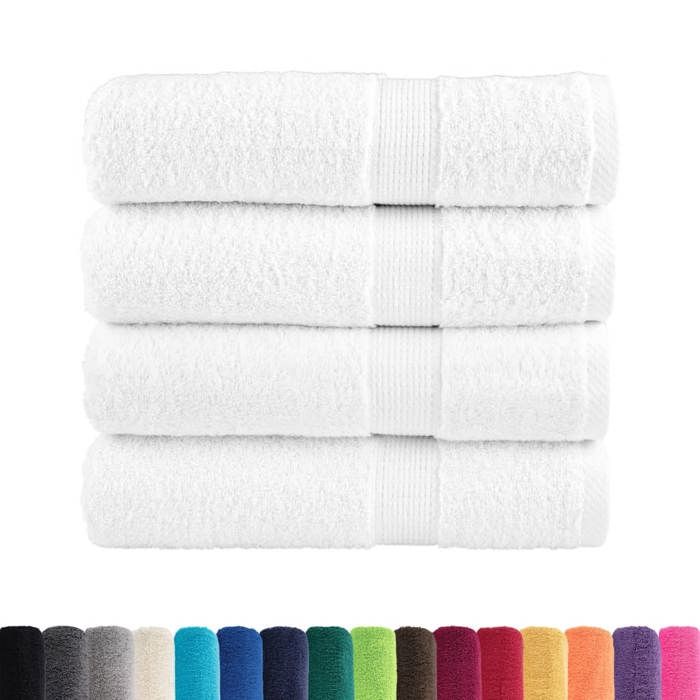 VidaXL Premium Bath Towels 4 Pcs, Shower Towels, Bath Sheets, Guest Towels for Toilet, 137133