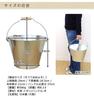 Matsunoya Japanese wooden hand tin bucket S