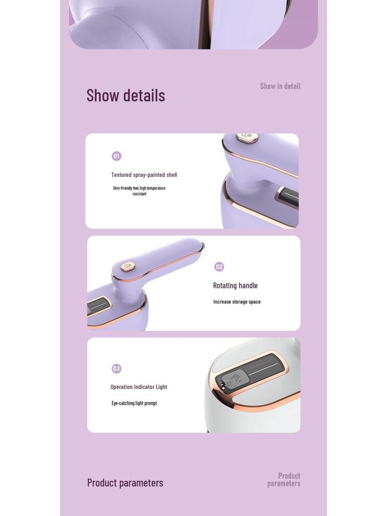 Dual-Mode Rotating Steam Iron for Dorms & Homes