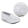 Scarpe Mocassini Piattaforma Donna Moda Primavera Autunno Scarpe Casual Vuote in Vera Pelle Donna Slip-on Mocassini Creeper Taglia42