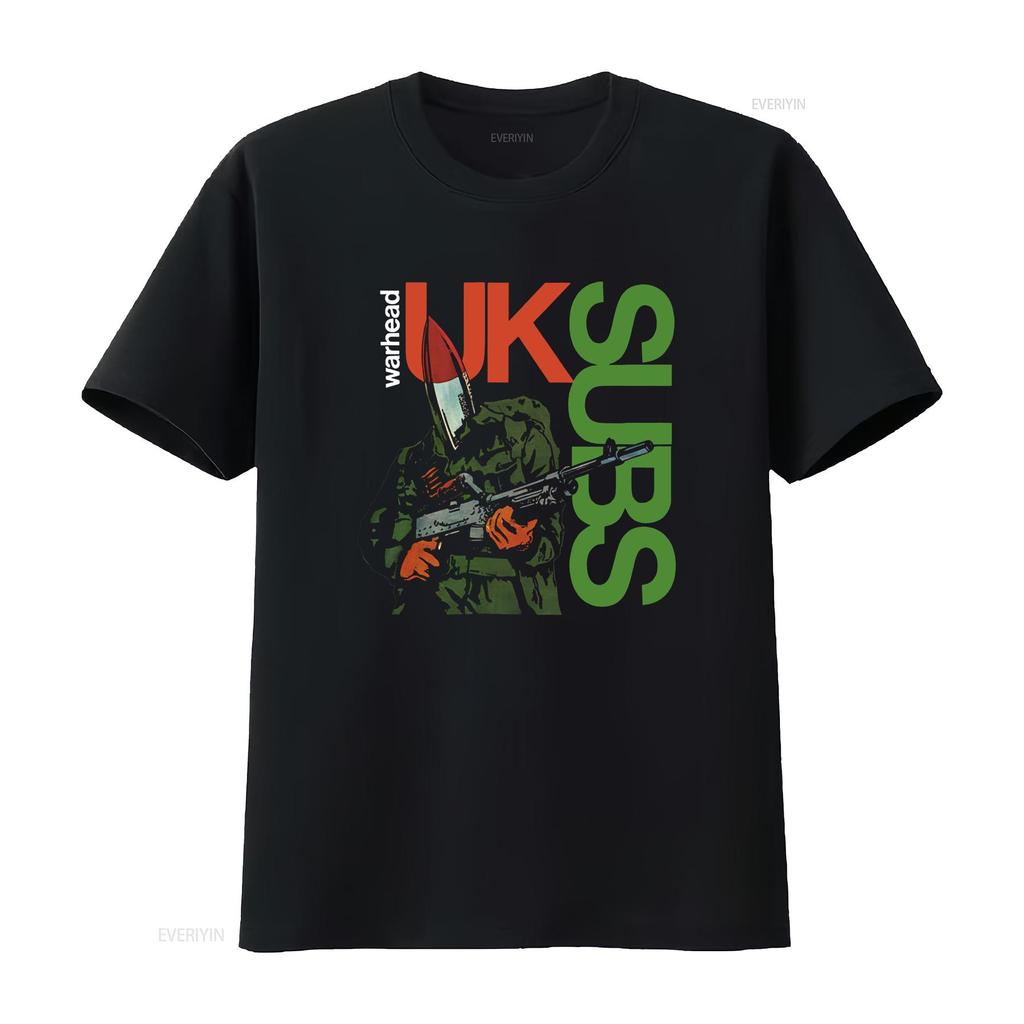 UK Subs Warhead Unisexs T Shirt Rock And Roll Classic Band New Black vintage Washed designer clothes Soft graphic streetwear homme