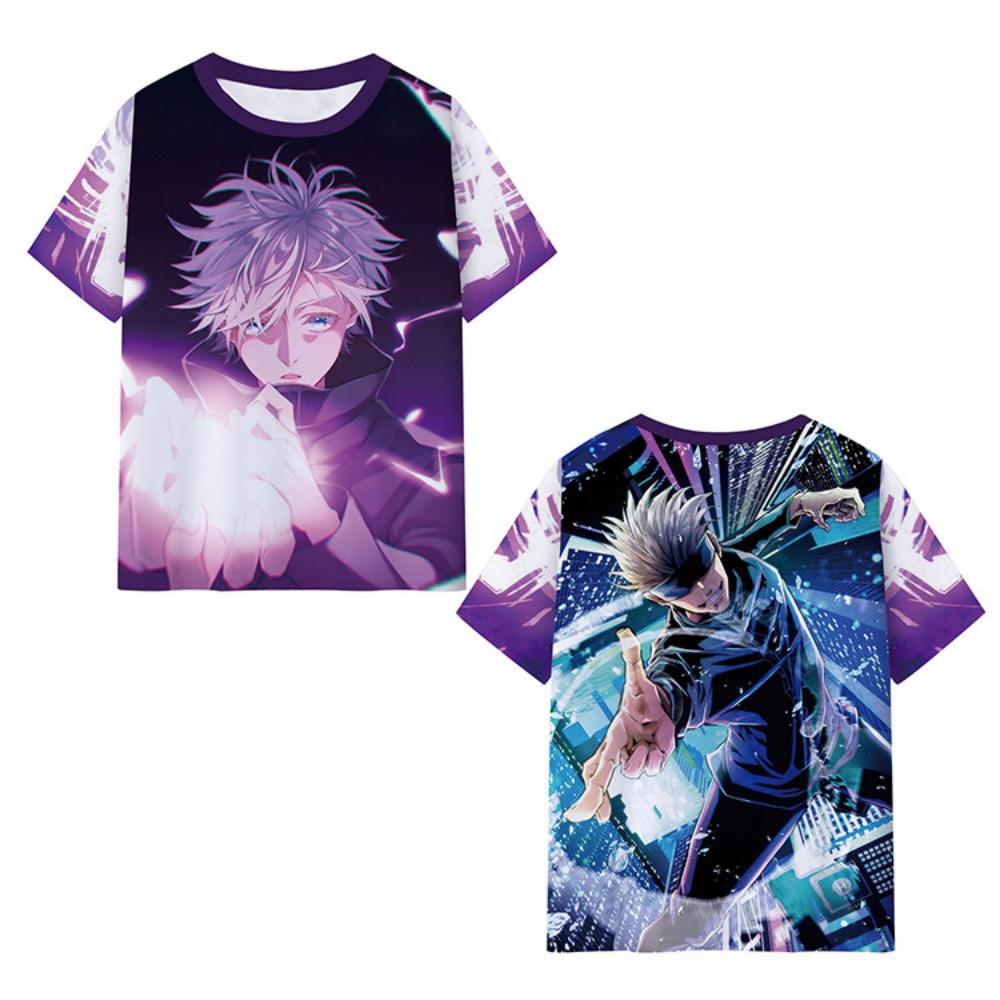 2025 Japanese Anime Jujutsu Kaisen T-Shirts 3D Printed Summer Quick Dry Round Neck Short Sleeves for Men Polyester Do Not Fade