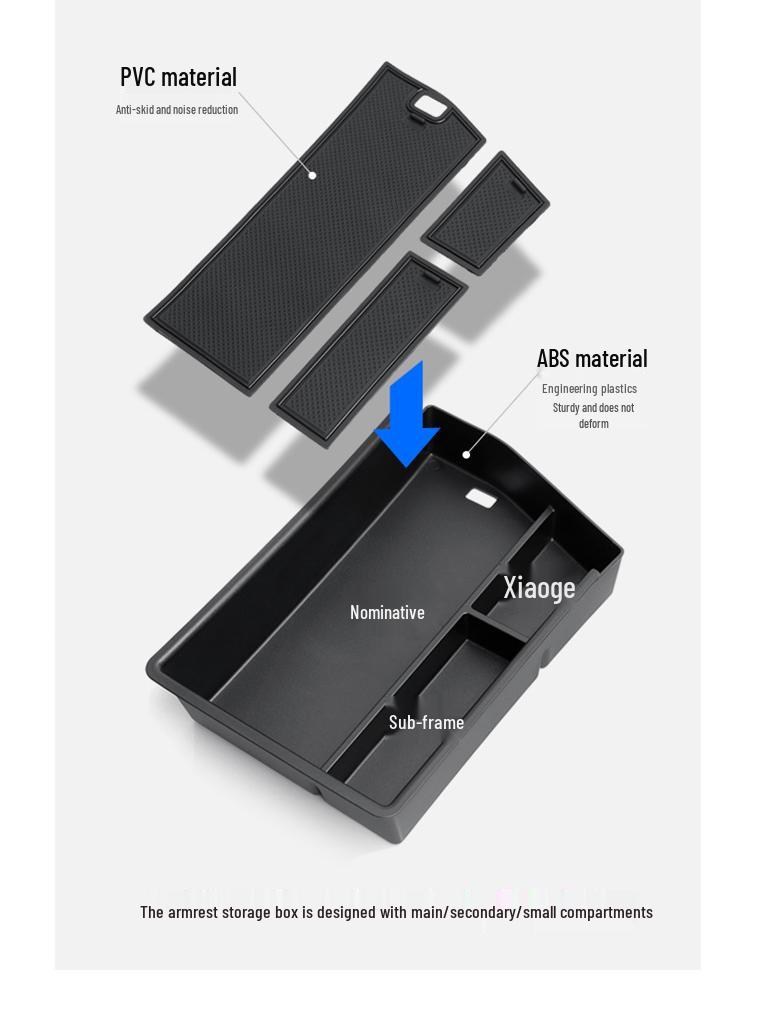 24 Sonata Center Console Armrest Storage Box - Car Interior Accessory