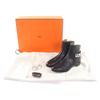 Great HERMES Short Boots Neo Kelly Buckle Leather Black Leather Women 34.5 Used