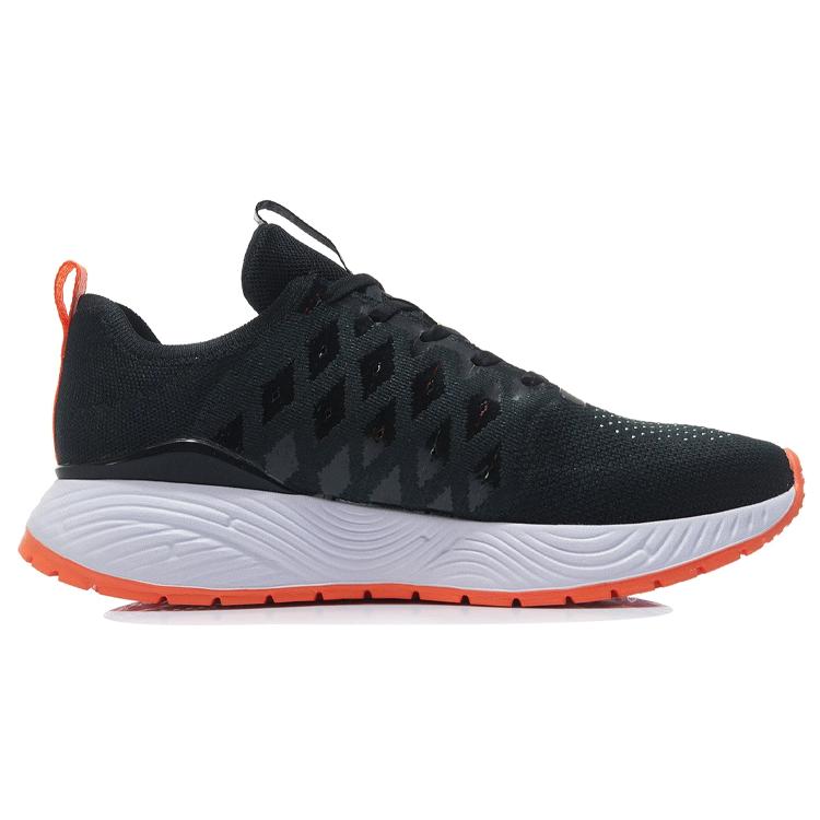 Li Ning Soft Cushioning Breathable Low top Casual Shoes Men's Black White ARSR019-2