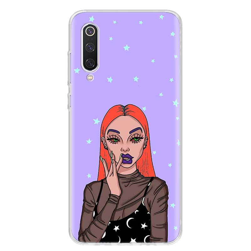 Devil Woman Sexy Girl Witch Cover Phone Case For Xiaomi Redmi Note 14 13 12 12S 11 Pro Plus 11S 10 10S 11T 11E Soft Transparent