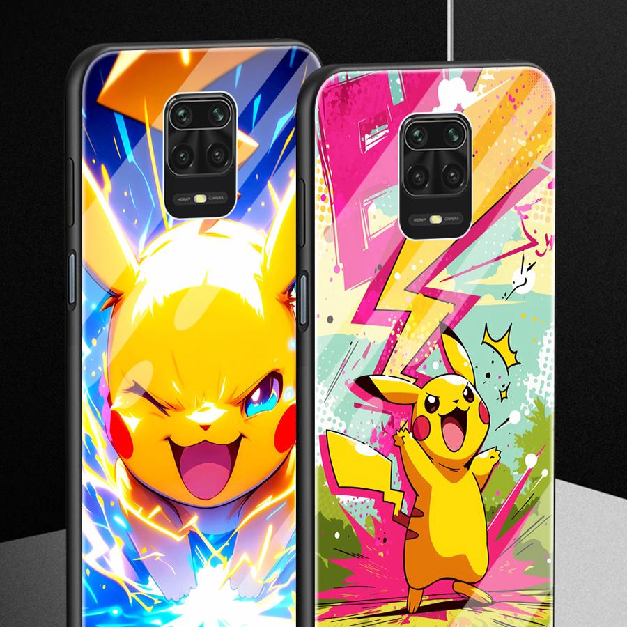 Cute Pokemon Pikachu Luxury Phone Cover Glass Case for Xiaomi Redmi Note 15 14 Pro 10 A2 Plus 13 12S A5 12 10S A1 11
