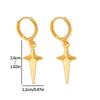 Kpop Demon Hunters Jinu Cross Stars Dangle Earrings For Men Women Metal Earring Cosplay Jewelry Accessories Gifts