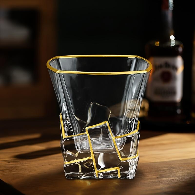 Whisky Pohár Arany Szegéllyel Bor Whisky Poharak Aranyozott Kristály Bárfelszerelés Multifunkciós Sör Koktél Otthon Víz Kávéscsésze