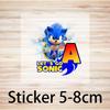 Sonics T-shirt for Children Cartoon A-Z Letter Tee Top Round Collar Clothing Summer Short Sleeve Kids Anime Partern Clothes Gift